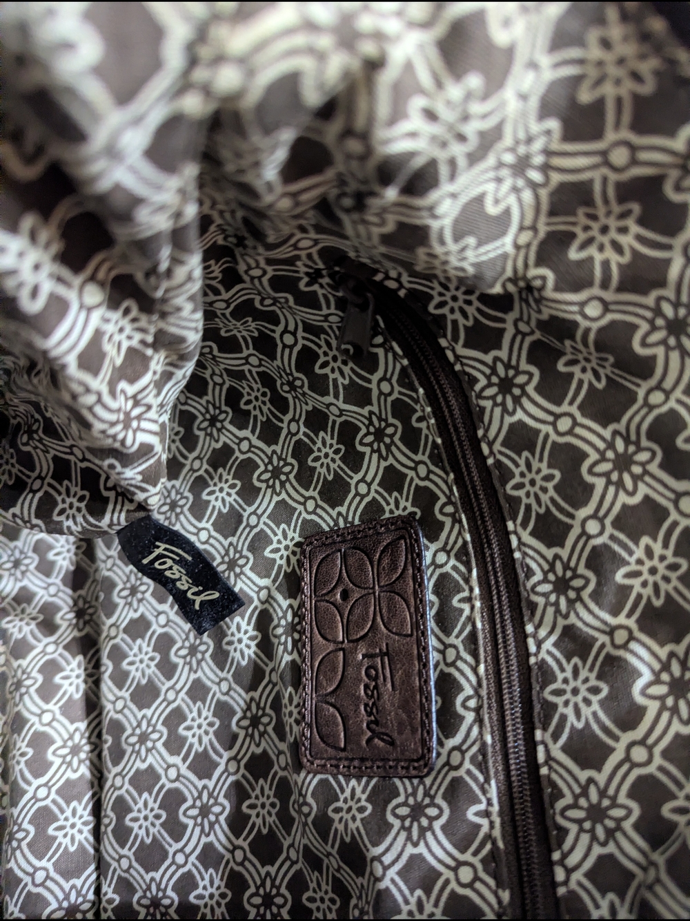 Fossil Talita Hobo Brown Leather Crossbody Bag - Picture 11 of 11